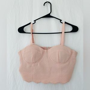 Pink Sweetheart Cami Strap Crop Top 💕 | Size S